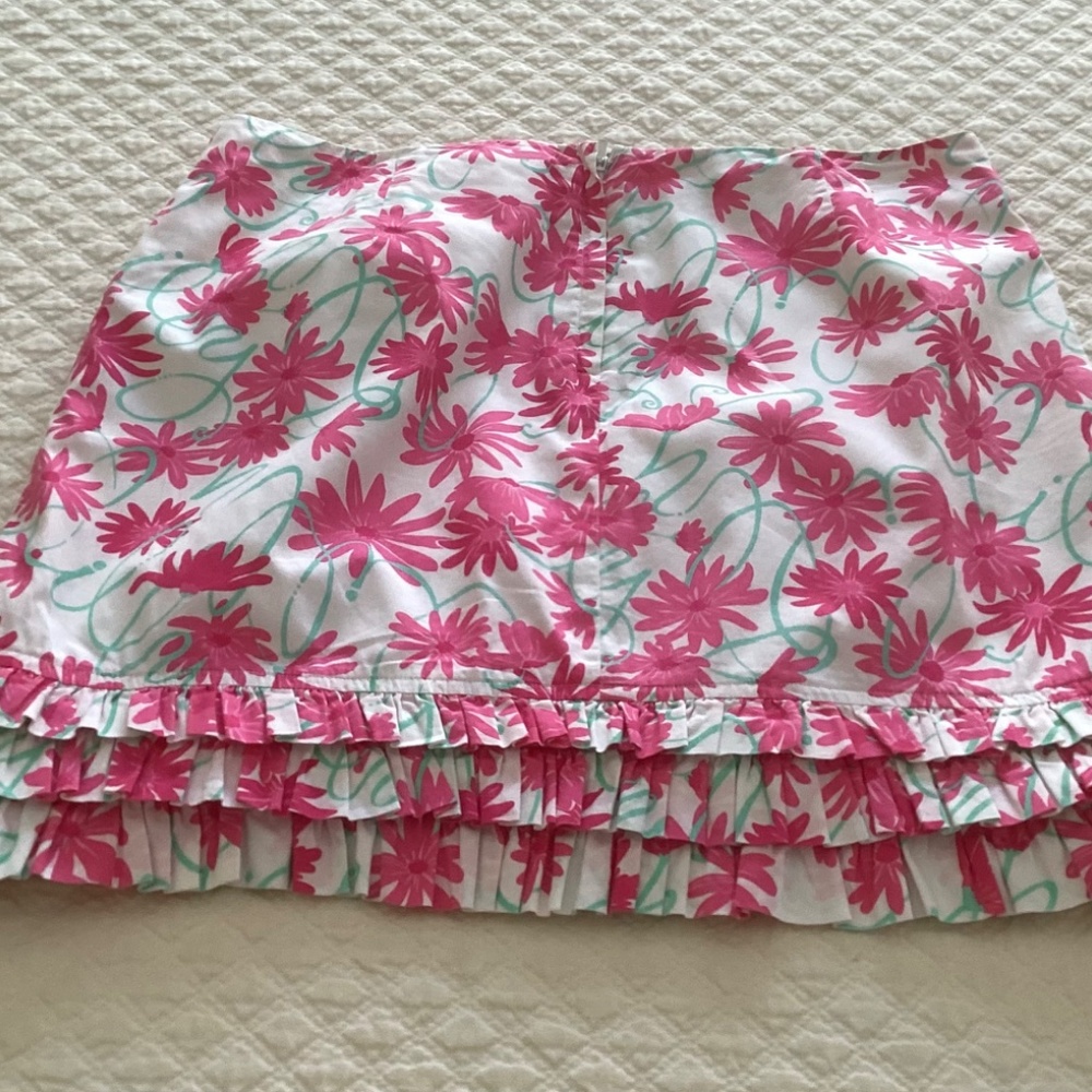 Vintage Lilly Pulitzer Ruffled Hem Skirt - Picture 2 of 8